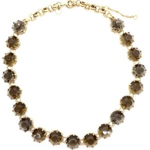 MADEWELL Faux Smokey Quartz Necklace Gold Tone EUC